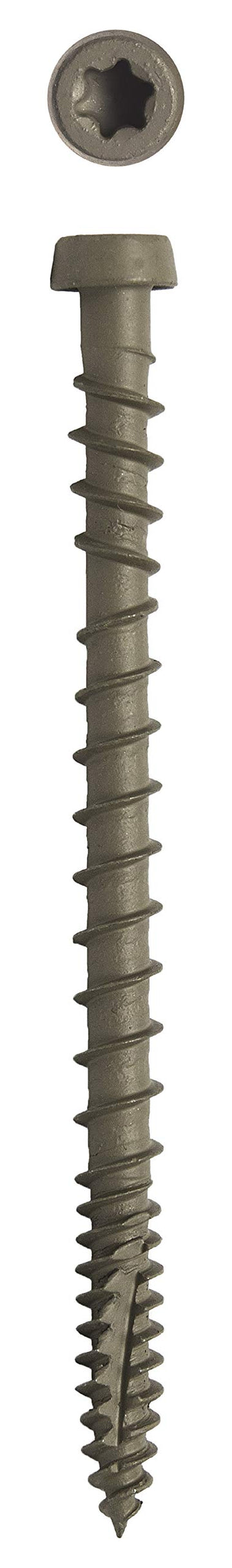 Big Timber CD10134CGR #10 x 1-3/4 in. Castle Gray Star Drive Trim Head Composite Fascia Deck Screw 2250 Pack